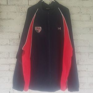 UA mens xxl tall USA football sideline jacket